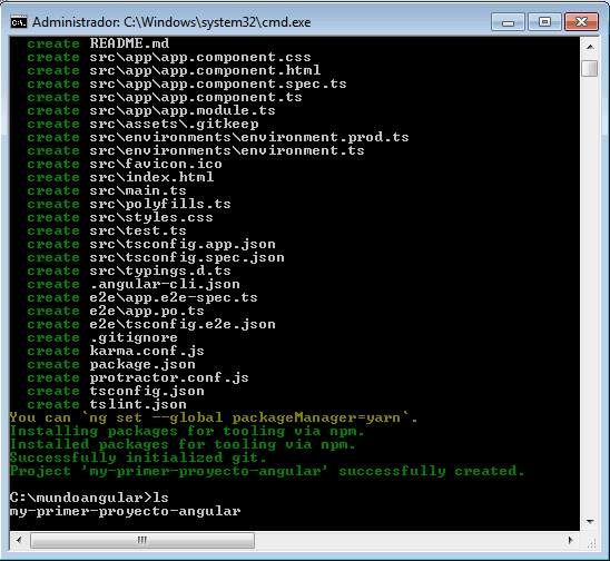 ng new my primer proyecto angular 2